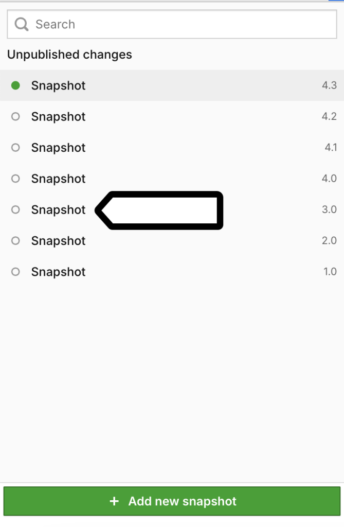 Select the snapshot