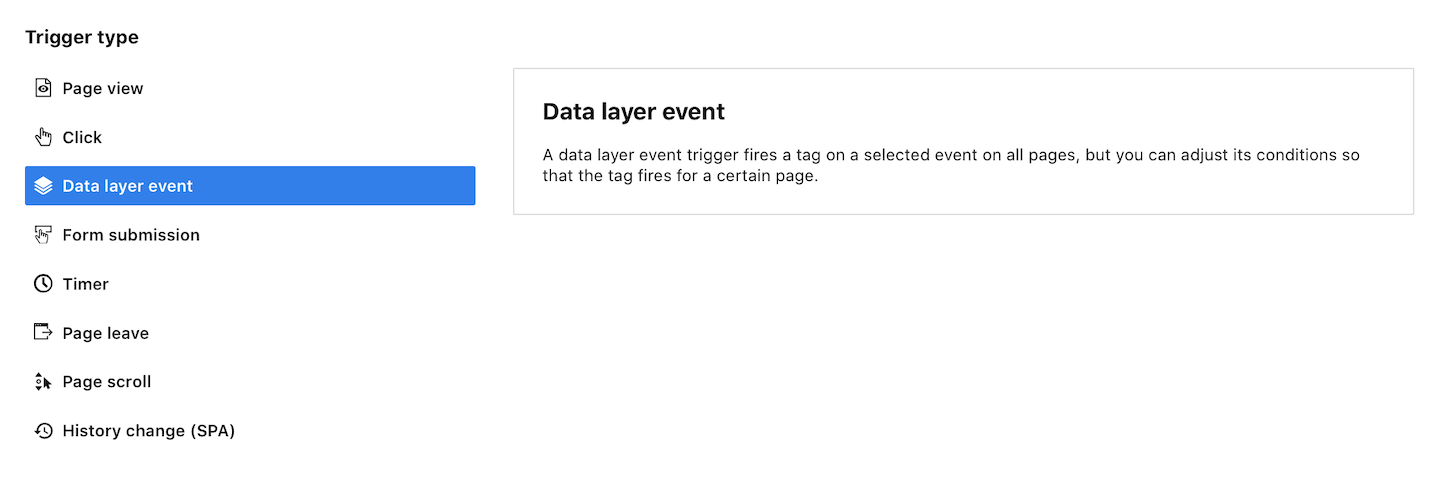 Data Layer Event Trigger Piwik Pro Help Center