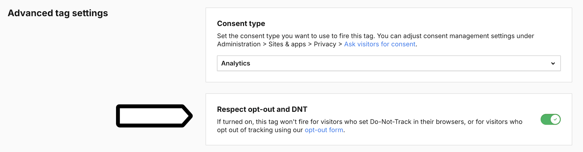 respect opt-out and DNT setting in Piwik PRO Tag Manager