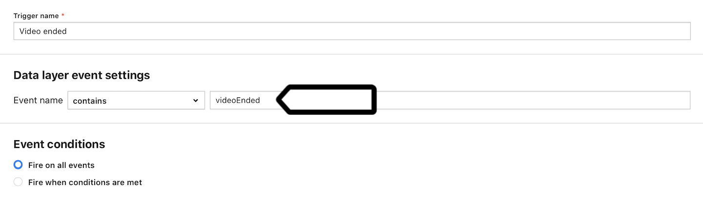 A sample trigger in Piwik PRO