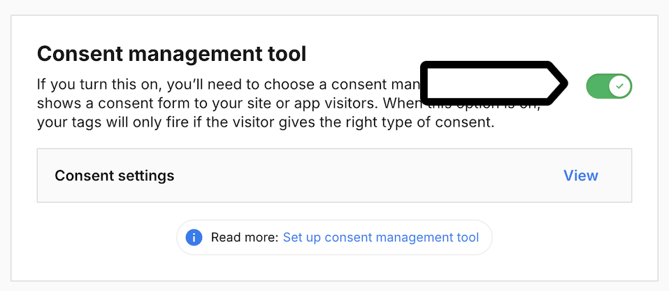 Turn on consent management tool in Piwik PRO Analytics Suite