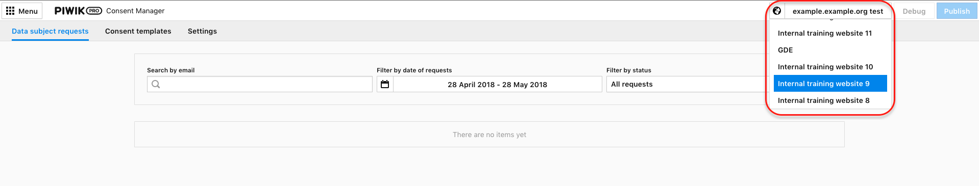 Consent Manager Settings
