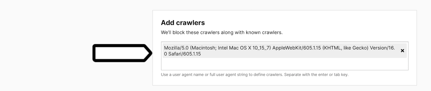 Add crawlers (user agent)