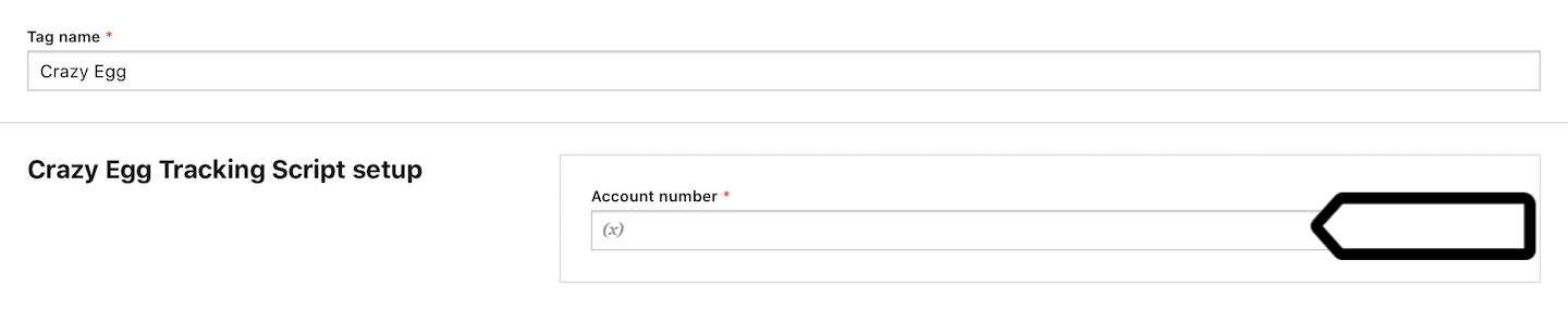 Crazy Egg Tracking Script tag in Tag Manager in Piwik PRO