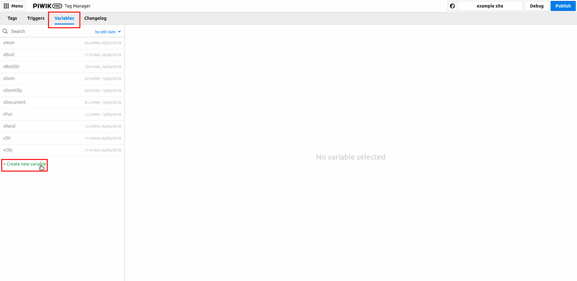 Creating a Variable 1