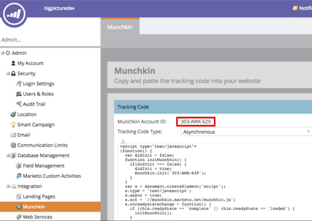 Marketo Munchkin tag Piwik PRO help center