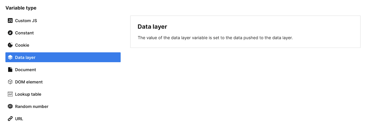 Data layer variavle in Piwik PRO