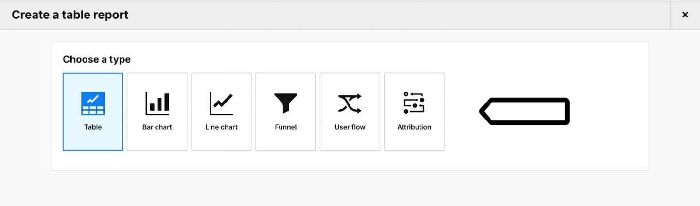 create a table report