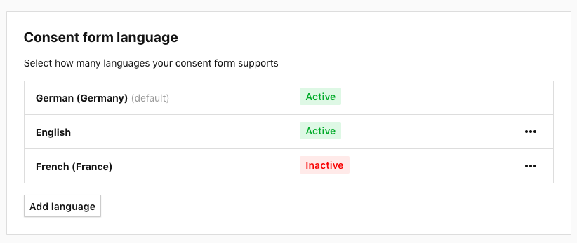 Translate consent form and widgets