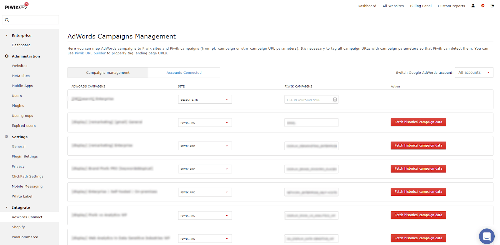 Google Ads Integration - Configuration