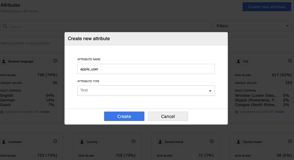 Name a new attribute Adding a name for a new attribute