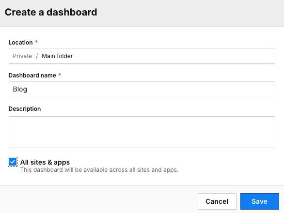 create a dashboard in Piwik PRO