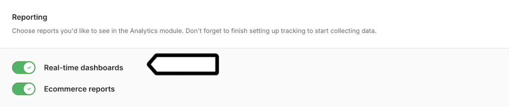 reporting selector in adding a site in Piwik PRO