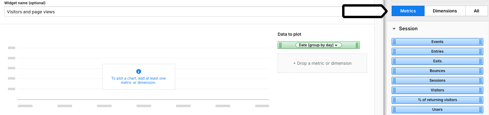 widget configuration in Piwik PRO Analytics