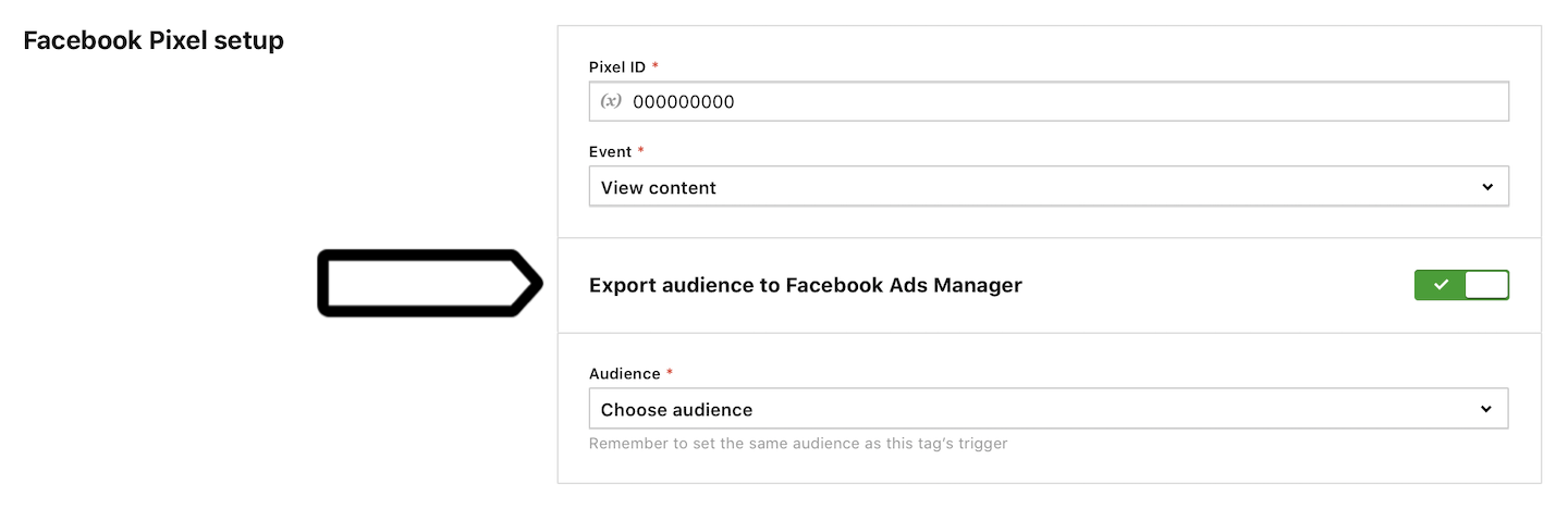 Export an audience to Facebook