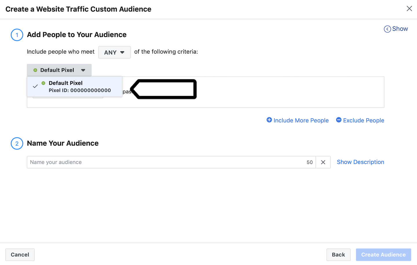 Export an audience to Facebook