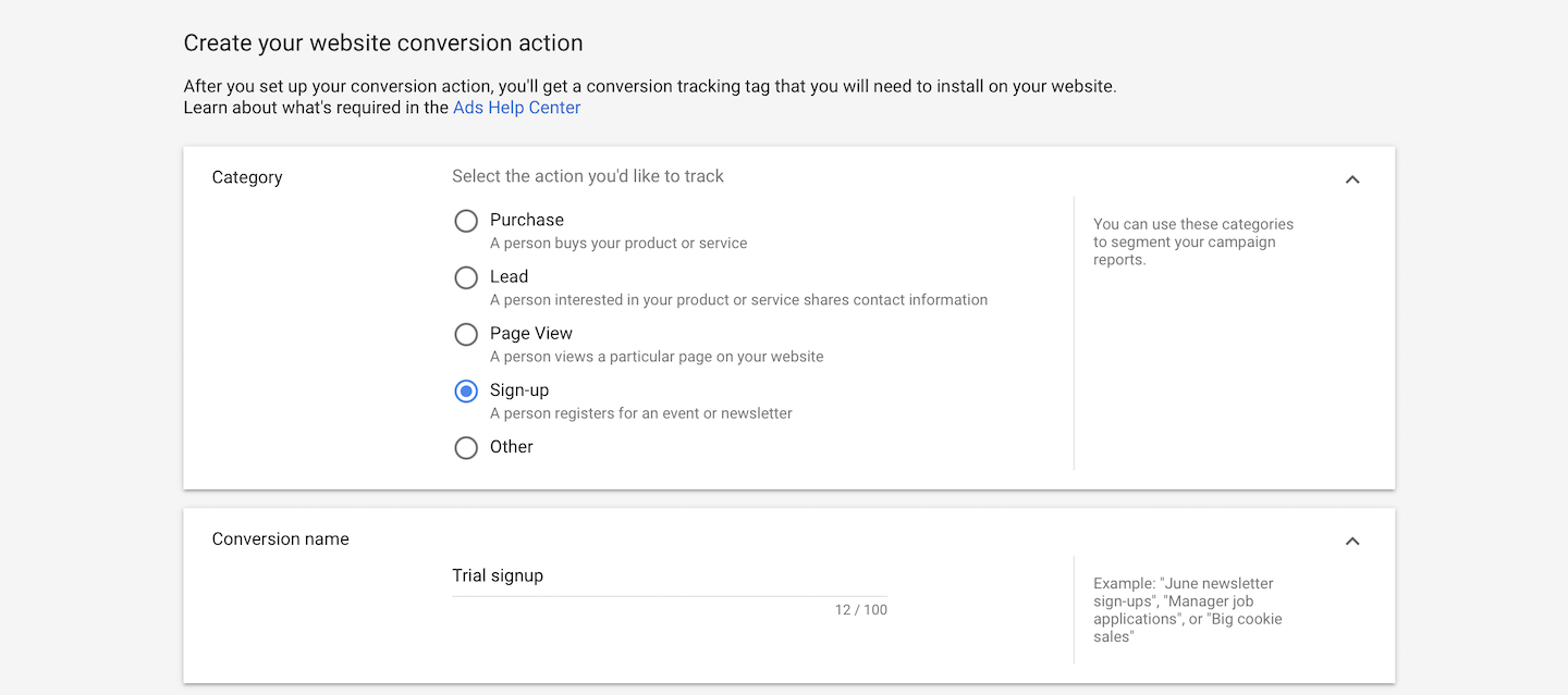 Google conversion tracking in Piwik PRO