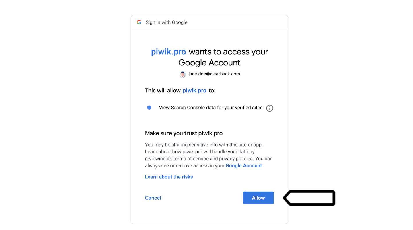 Google Search Console integration in Piwik PRO