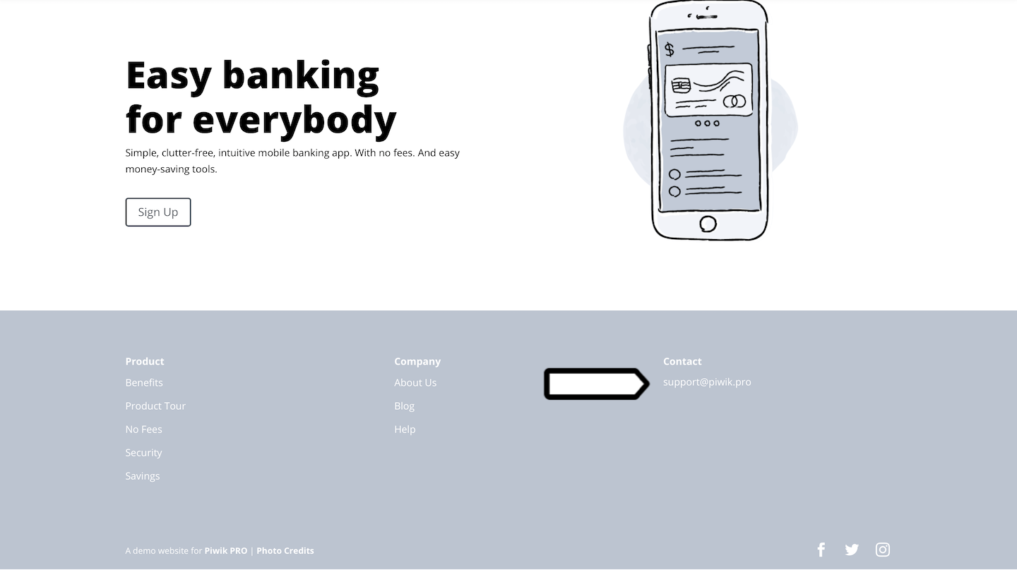 A contact email on the Clear Bank website.