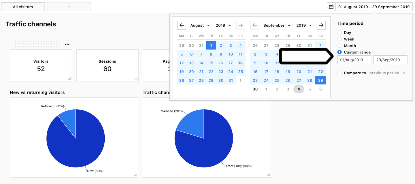 How Can I Select And Compare Date Ranges Piwik Pro Help Center