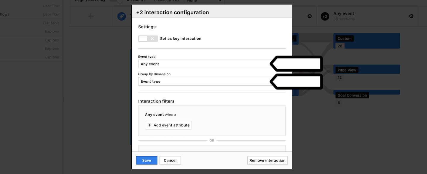 User flow report in Piwik PRO