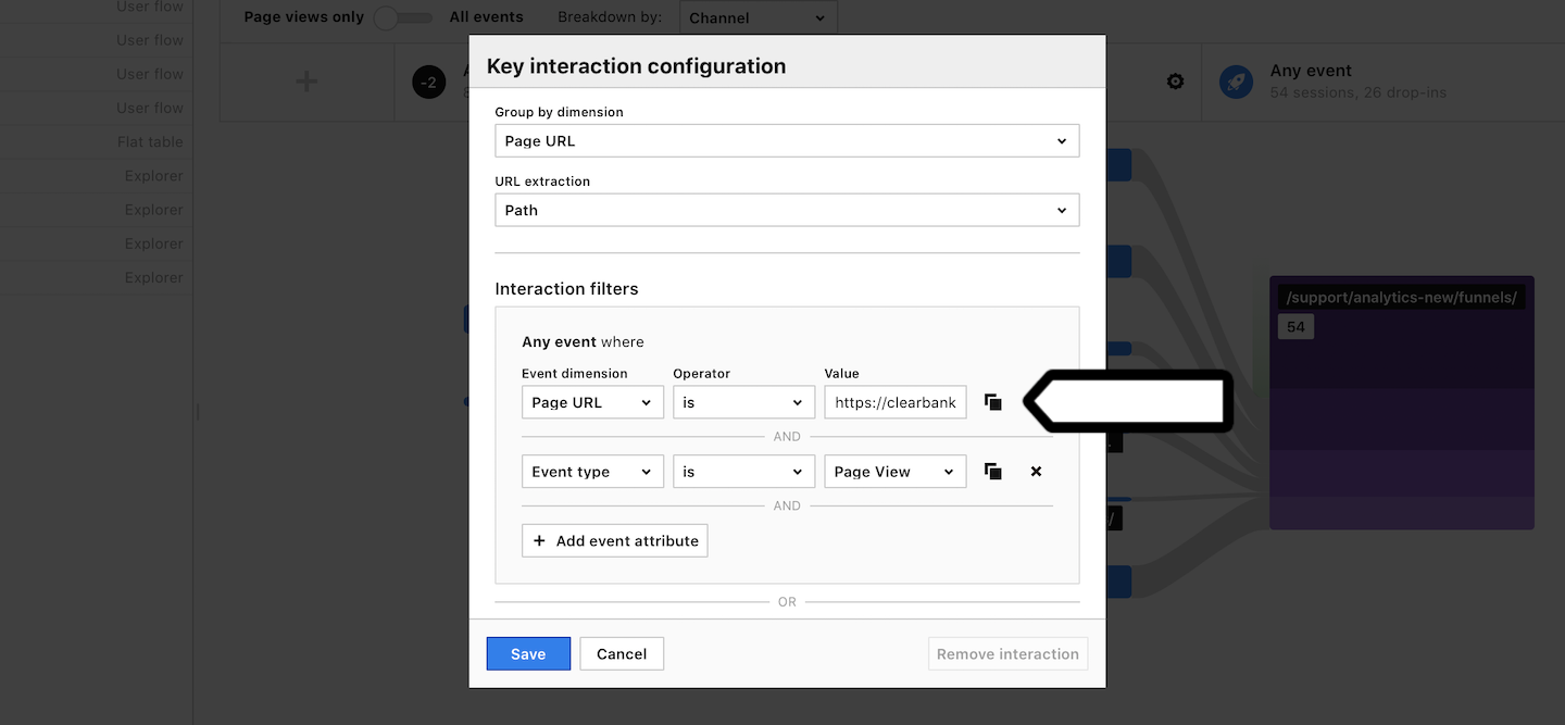 User flow report in Piwik PRO