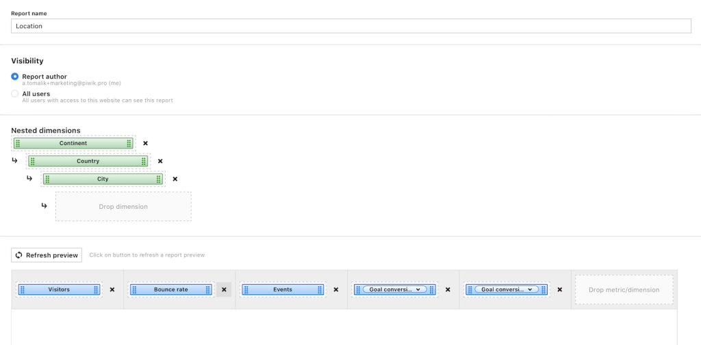 12 useful custom reports | Piwik PRO help center