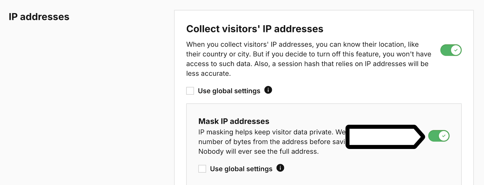 Mask IP addresses in Piwik PRO