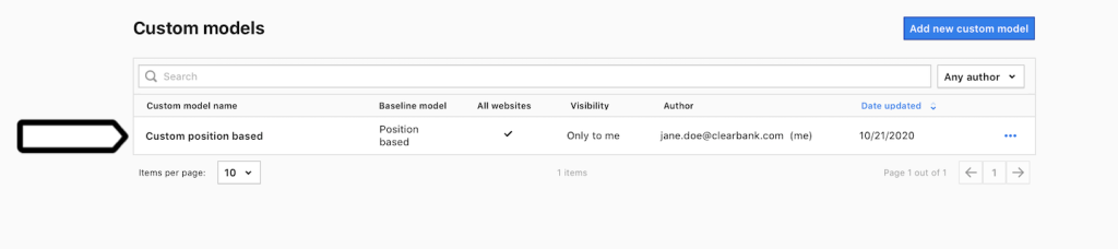 Add a custom attribution model | Piwik PRO help center