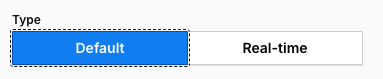 select a type of channel: default or real-time
