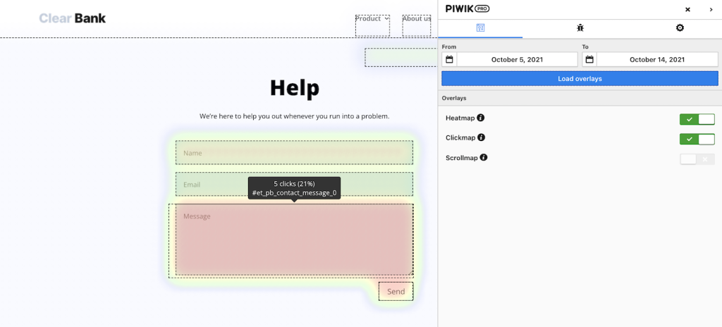 Heatmap & clickmap tag | Piwik PRO help center