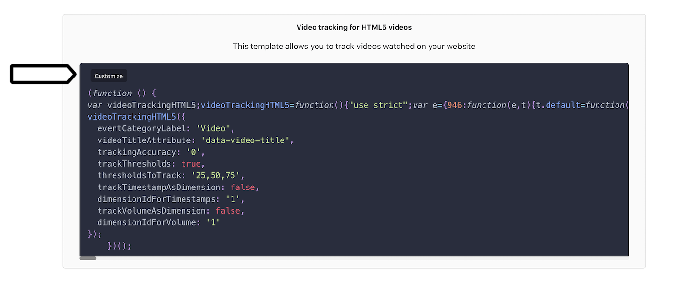 Code for tracking HTML5 videos in Piwik PRO