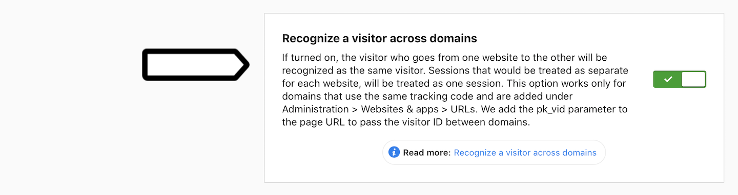 Recognize a visitor across domains in Piwik PRO