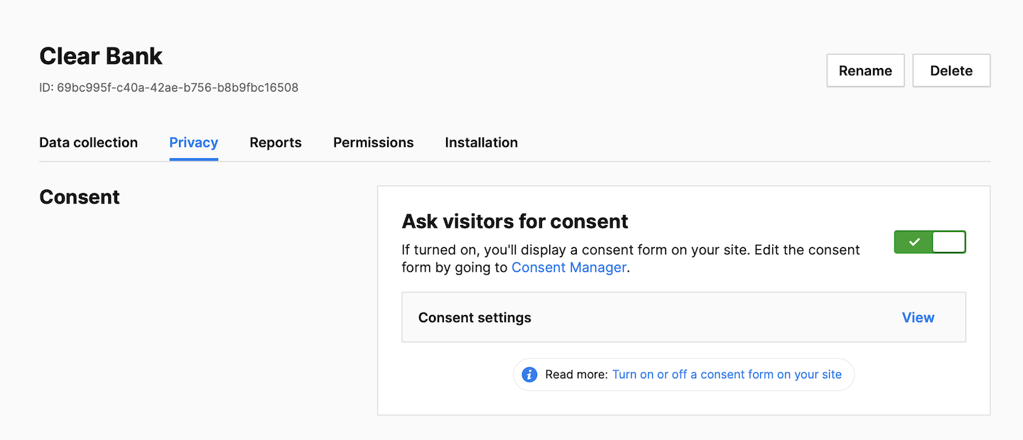 Ask visitor for consent in Piwik PRO