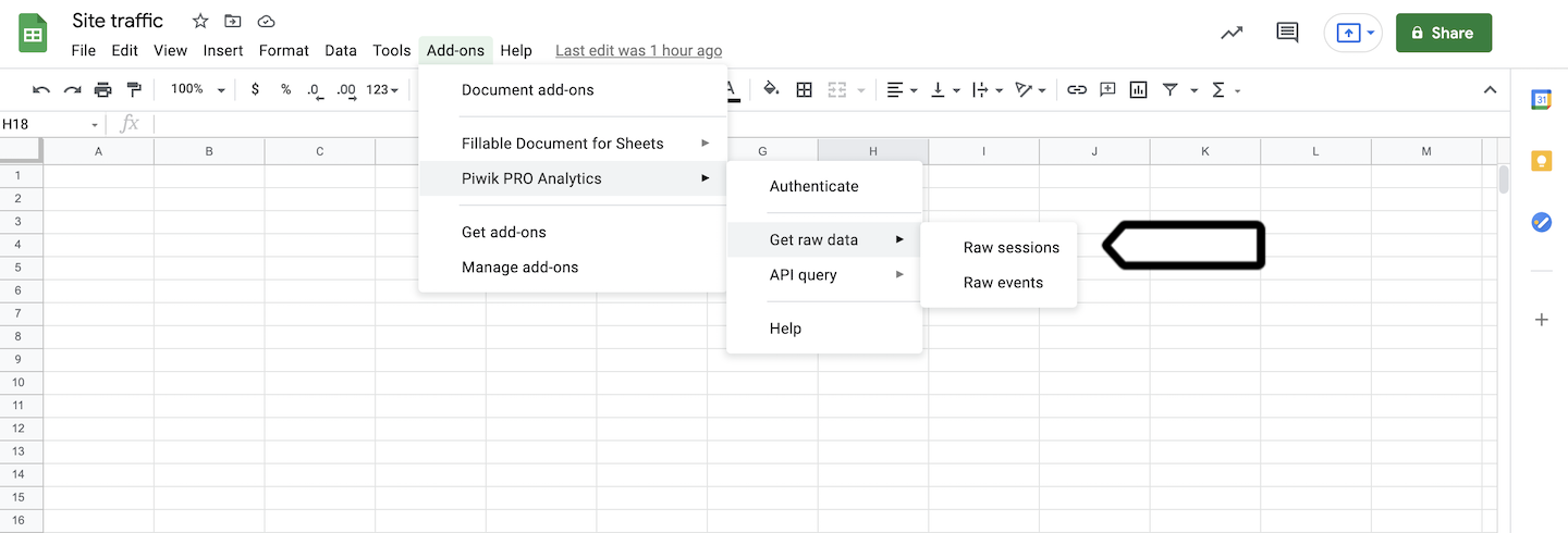 Google Sheets integration (get raw data)