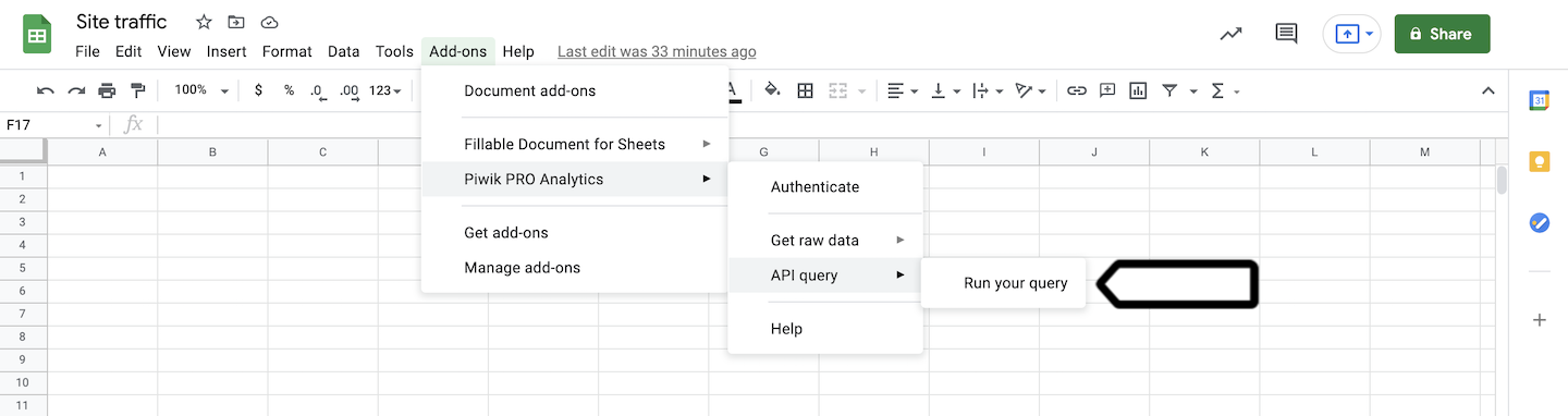 Google Sheets integration (get report data)