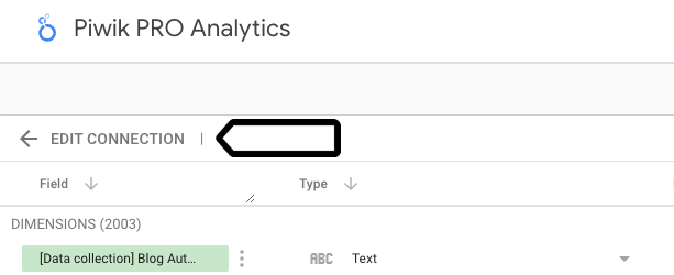 Edit Piwik PRO conntector in Looker Studio