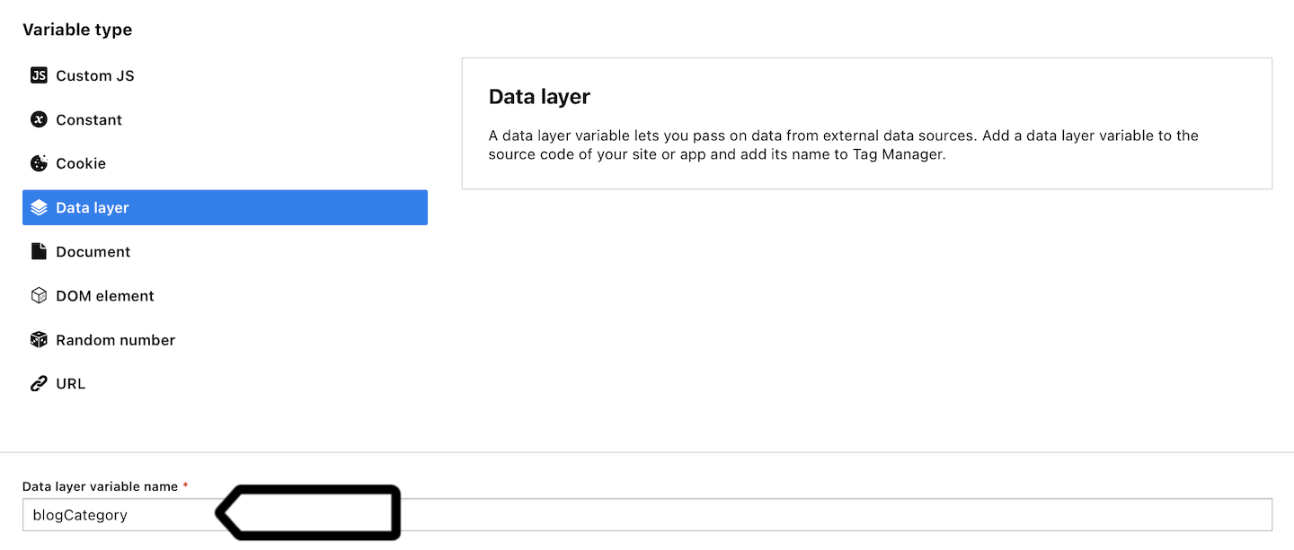 Data layer variable in Piwik PRO