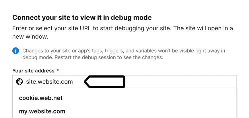 connect your site to debug mode in Piwik PRO