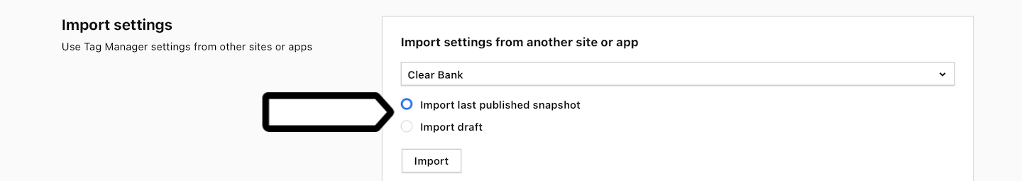 Import tags in Piwik PRO