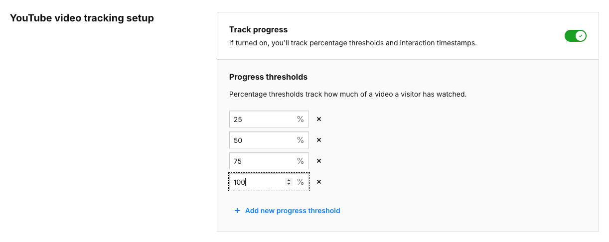 YouTube video tracking tag in Piwik PRO