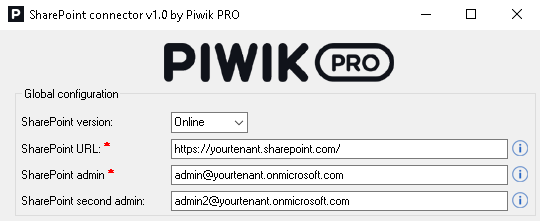 SharePoint online integration with Piwik PRO