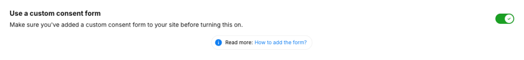 Use a custom consent form in Piwik PRO