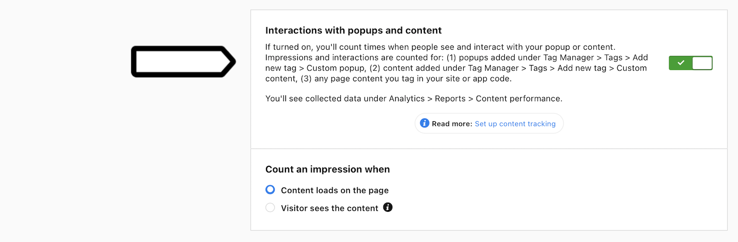 Interactions with popus and content in Piwik PRO