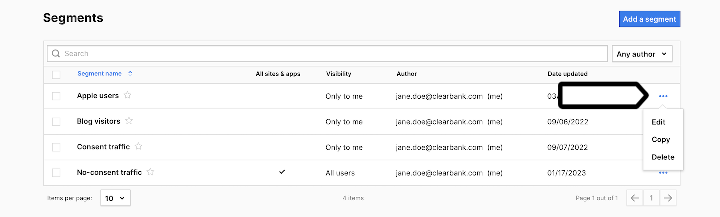 Segments in Piwik PRO