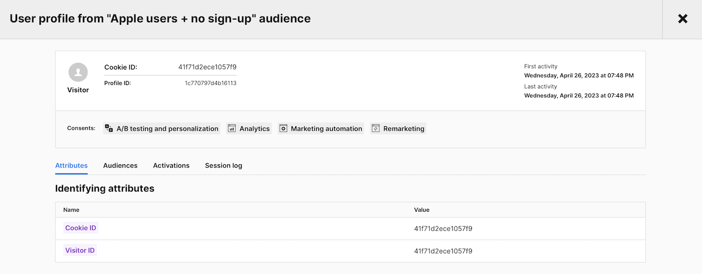 Audience profiles in Piwik PRO