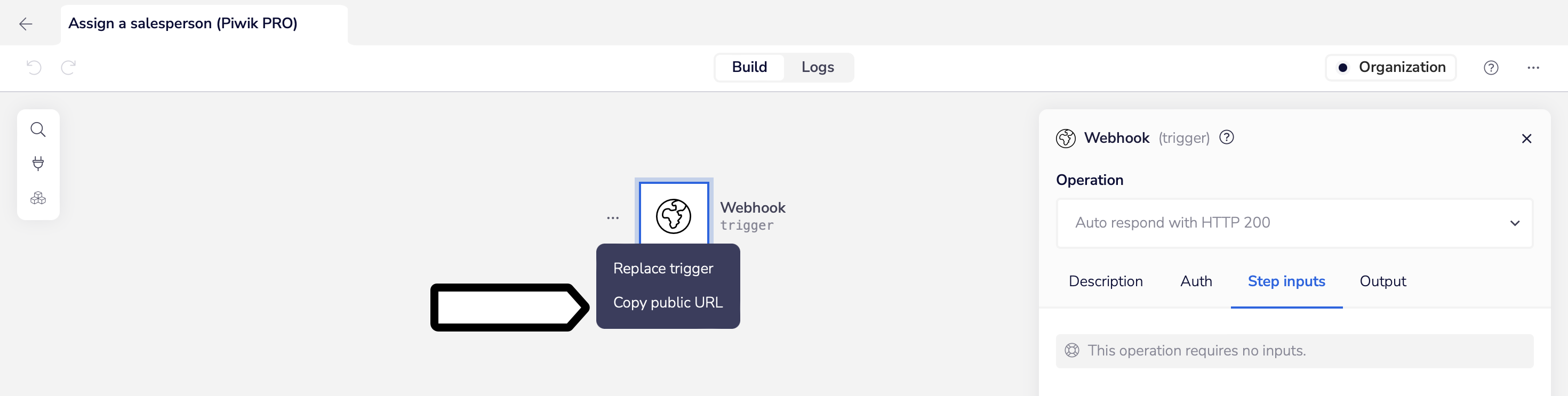 Tray.io activation in Piwik PRO