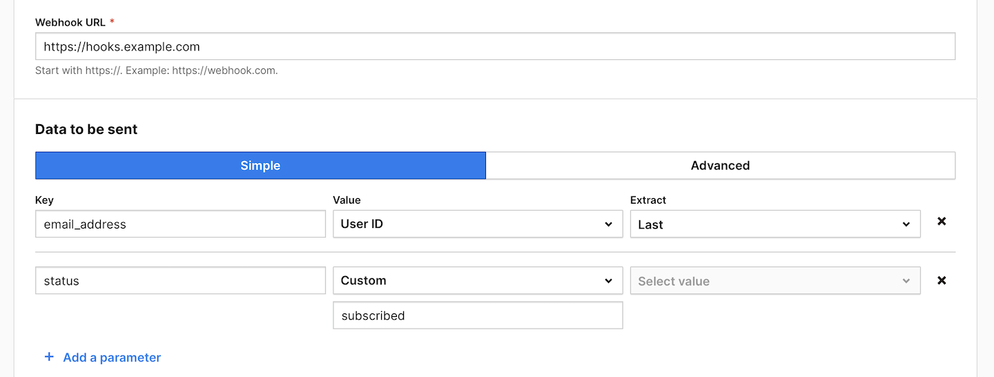 Mailchimp activation in Piwik PRO