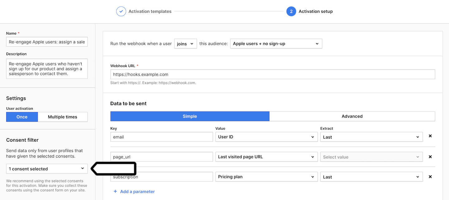 Make activation in Piwik PRO