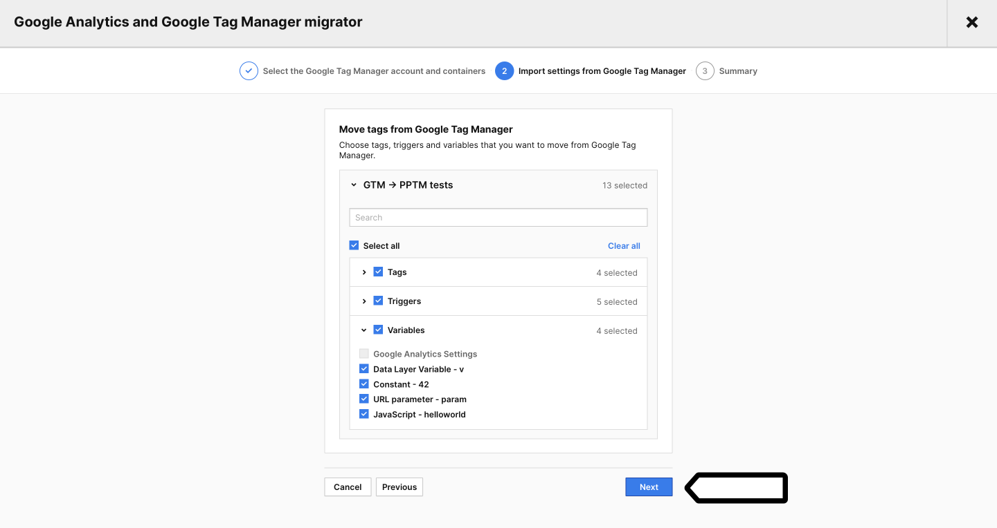 19-migration tool next-GTM-tags